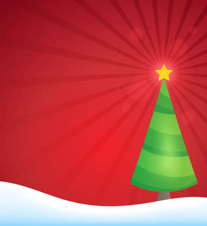 Stylized Christmas tree topic image  vector illustration.のイラスト素材
