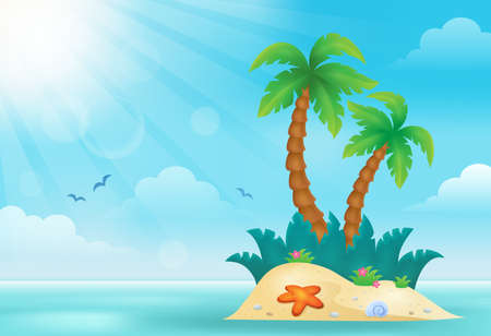 Tropical islandのイラスト素材