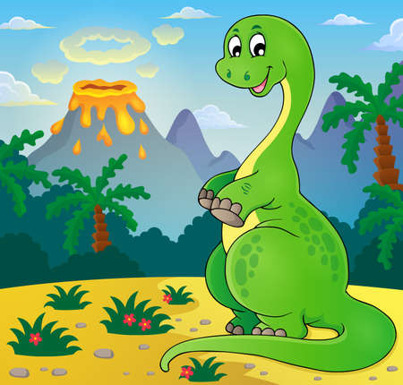 Image with dinosaur thematicsのイラスト素材