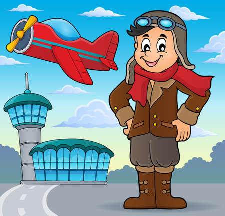 Aviation theme imageのイラスト素材