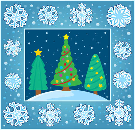 Christmas composition greeting cardのイラスト素材