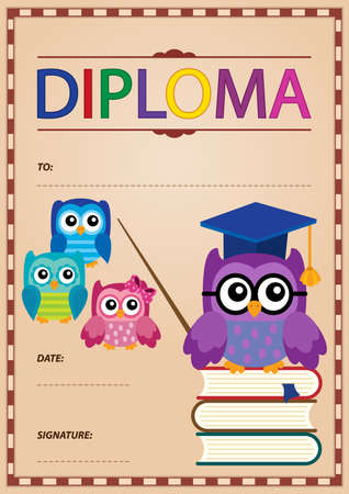 Diploma thematics image 4 - eps10 vector illustration.のイラスト素材