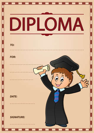 Diploma theme image 2 - eps10 vector illustration.のイラスト素材