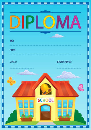 Diploma theme image 3 - eps10 vector illustration.のイラスト素材