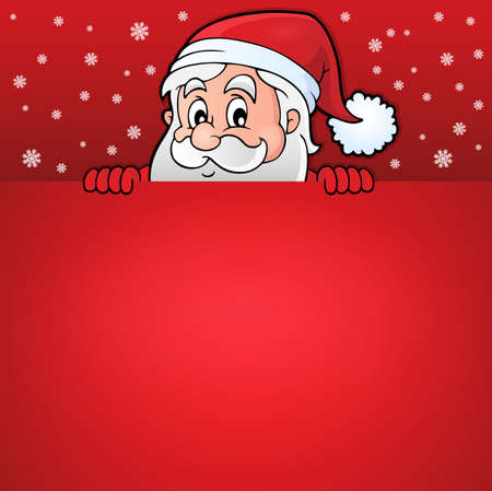 Lurking Santa Claus illustration.のイラスト素材