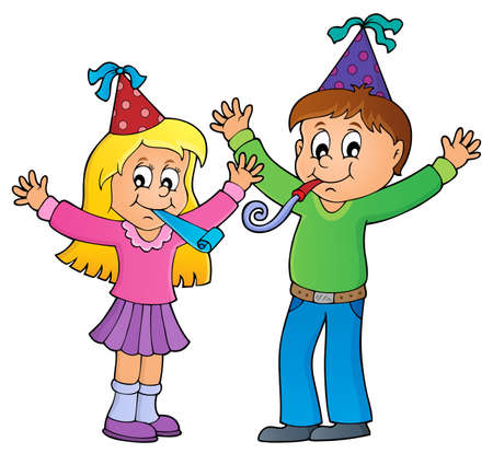 Children celebrating theme image 1 - eps10 vector illustration.のイラスト素材