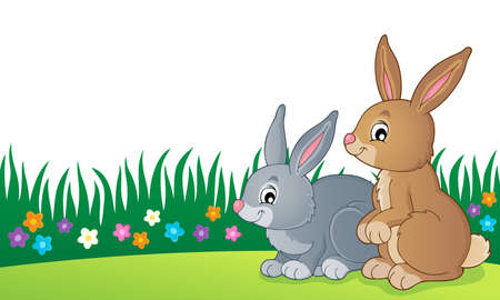 Rabbit topic image vector illustration.のイラスト素材
