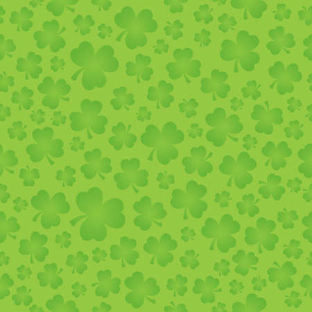 Three leaf clover seamless background - vector illustration.のイラスト素材