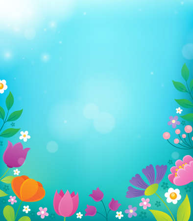 Flower topic background 2 - eps10 vector illustration.のイラスト素材