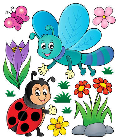 Spring nature theme setのイラスト素材