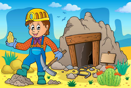 Miner theme image 2 - eps10 vector illustration.のイラスト素材
