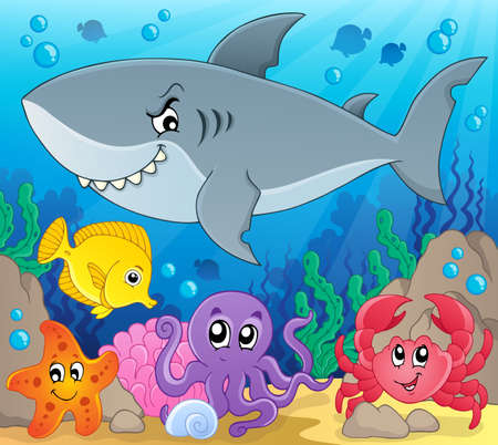 Coral fauna topic imageのイラスト素材