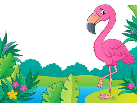 Flamingo vector illustration.のイラスト素材