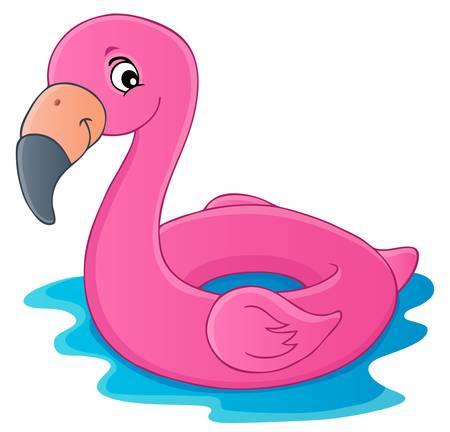 Flamingo float theme imageのイラスト素材