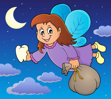 Tooth fairy theme imageのイラスト素材