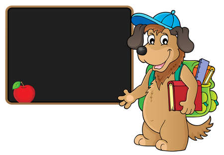 School dog theme image 4 - eps10 vector illustration.のイラスト素材