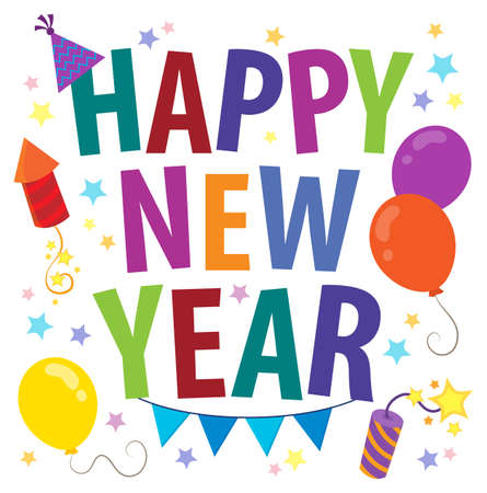 Happy New Year theme 3 - eps10 vector illustration.のイラスト素材