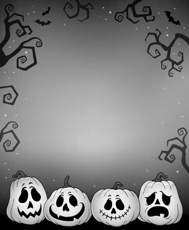 Halloween pumpkins thematics image 4 - eps10 vector illustration.のイラスト素材