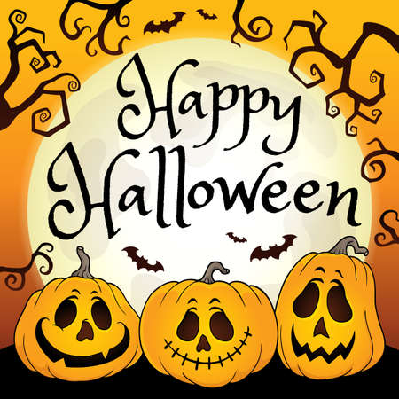 Happy Halloween composition image 2 - eps10 vector illustration.のイラスト素材