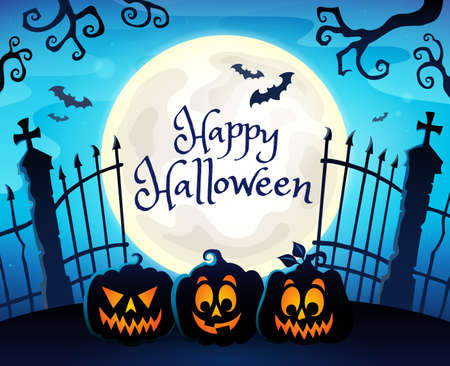Happy Halloween composition image 7 - eps10 vector illustration.のイラスト素材