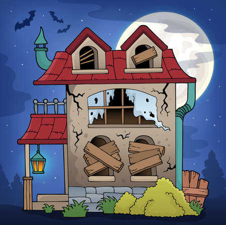 Derelict house theme image 2 - eps10 vector illustration.のイラスト素材