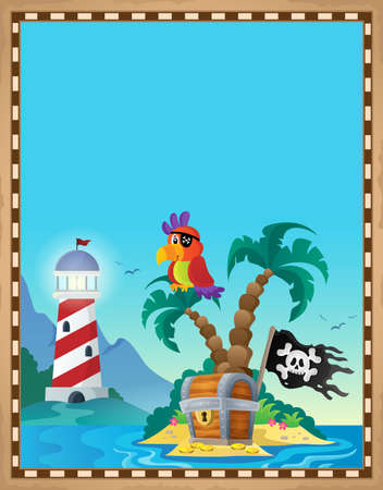 Pirate topic parchment 8 - eps10 vector illustration.のイラスト素材