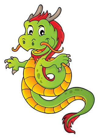 Chinese dragon topic image 1. vector illustration.のイラスト素材