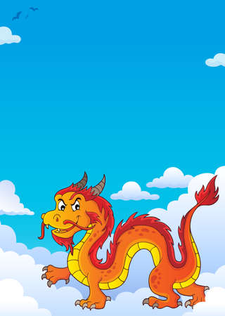 Chinese dragon theme image 7. vector illustration.のイラスト素材