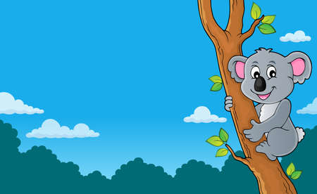 Koala theme image 3 - eps10 vector illustration.のイラスト素材