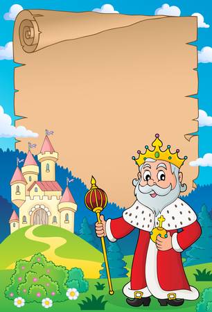 King topic parchment theme illustration.のイラスト素材