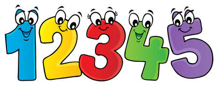 Cartoon numbers theme image  illustration.のイラスト素材