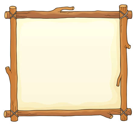 Wooden board themeのイラスト素材