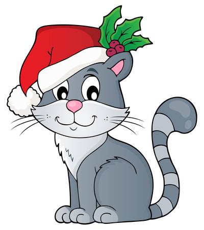 Christmas cat themeのイラスト素材