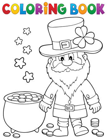 Coloring book St Patricks Day theme 2 - eps10 vector illustration.のイラスト素材