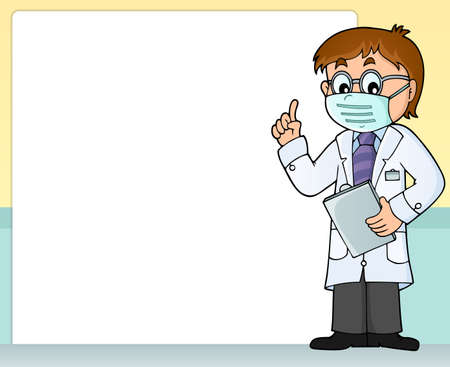 Doctor theme frame 3 - eps10 vector illustration.のイラスト素材