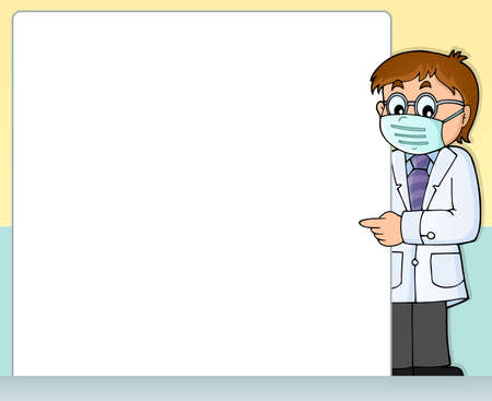 Doctor theme frame 2 - eps10 vector illustration.のイラスト素材