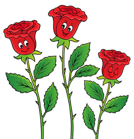 Rose flower theme image 2 - eps10 vector illustration.のイラスト素材
