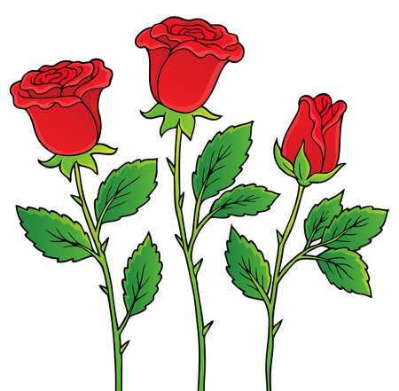 Rose flower theme image 1 - eps10 vector illustration.のイラスト素材
