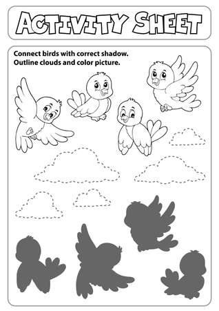 Activity sheet topic image 6 - eps10 vector illustration.のイラスト素材