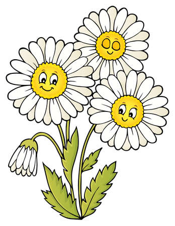 Daisy flower theme image 1 - eps10 vector illustration.のイラスト素材