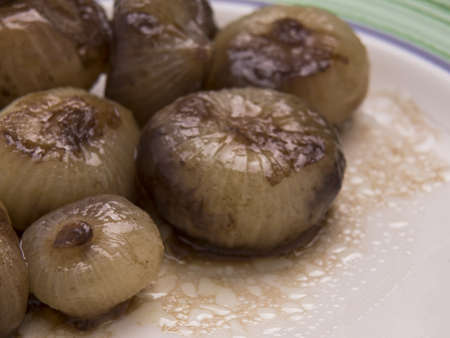 close up di cipolline in agrodolceの写真素材