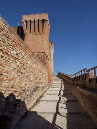 Brisighella, entrance path to the castle of the fortressのeditorial素材