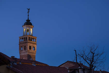 Ancient communal tower of Saluzzo, medieval town of Piedmont