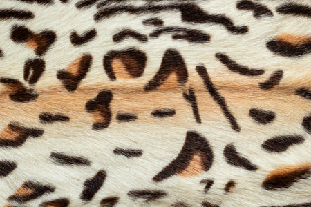 Bengal cat fur pattern texture, wild natural background of spots, rosettes and marbling on skin of...