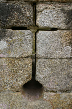 cross in the wallの写真素材