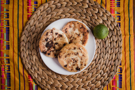 Gorditas de chicharron: mexican maize dough with pork rindの写真素材