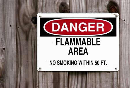 Danger - do not smoke -の写真素材