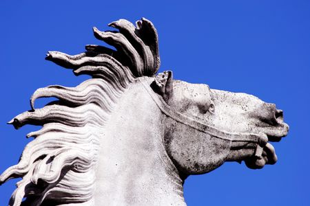 Equestrian statue, Paris, Franceの写真素材