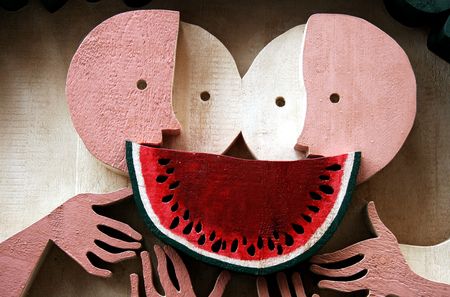 Watermelon - Street art collection -の写真素材