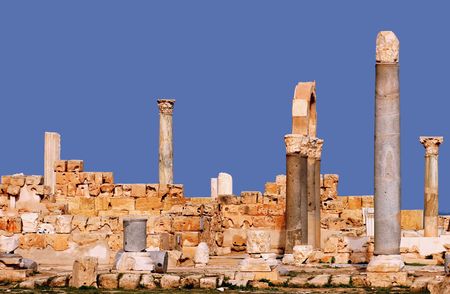 The ancient city of Sabratha, Libyaの写真素材